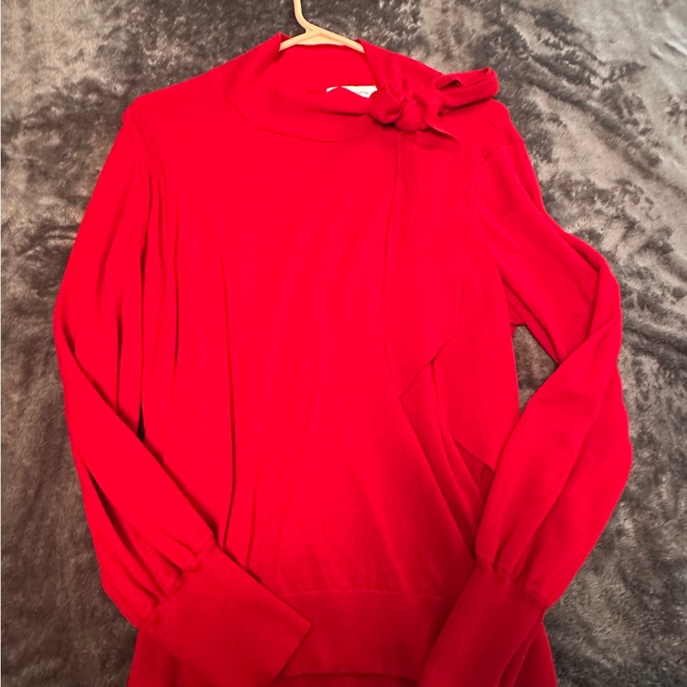 Liz Claiborne Vibrant Red Cowl Neck Top